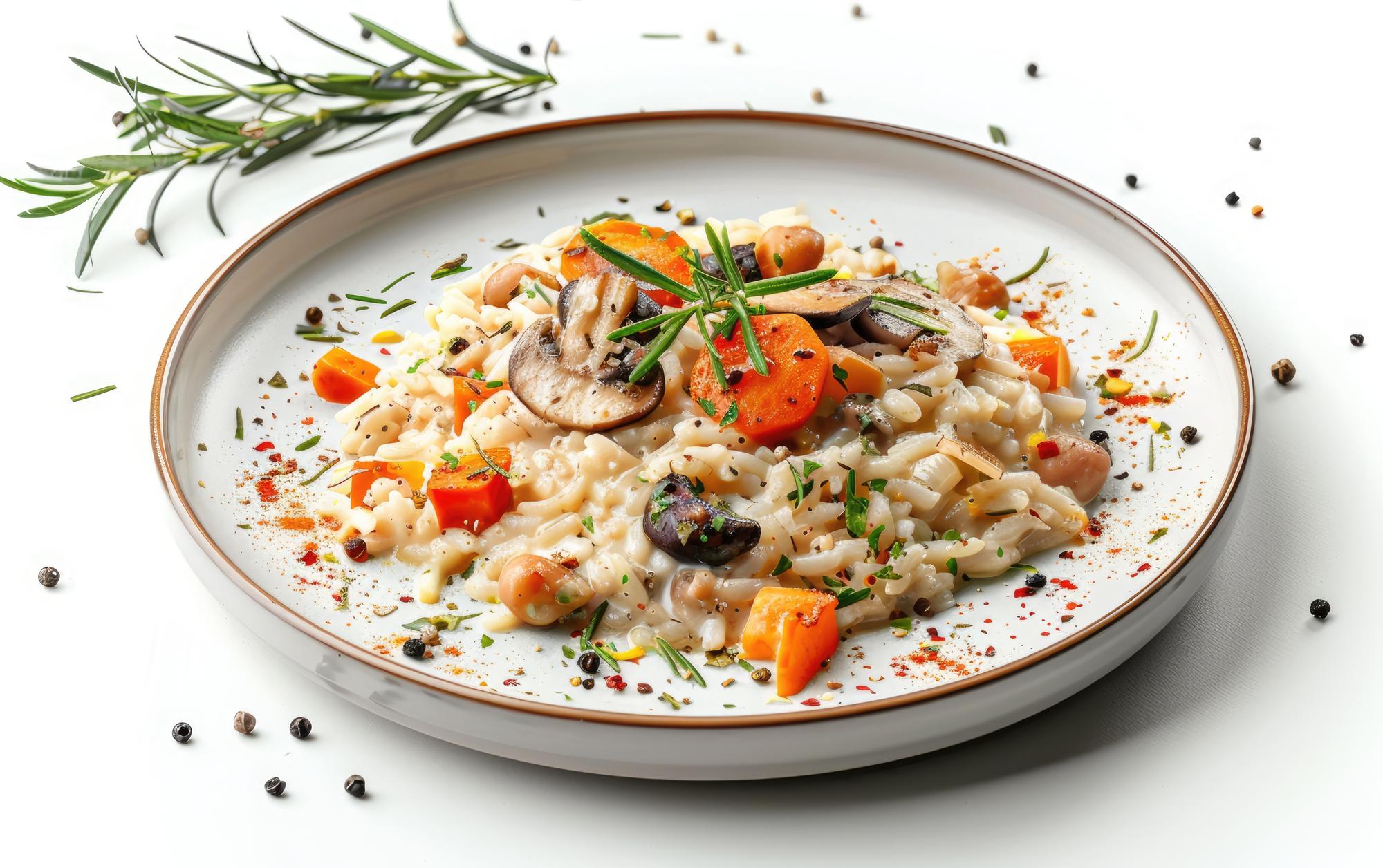 Gotowy talerz: risotto z sezonowymi warzywami